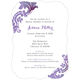 Purple Watercolor Damask Invitations Image 8 of 11